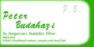 peter budahazi business card