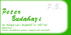 peter budahazi business card